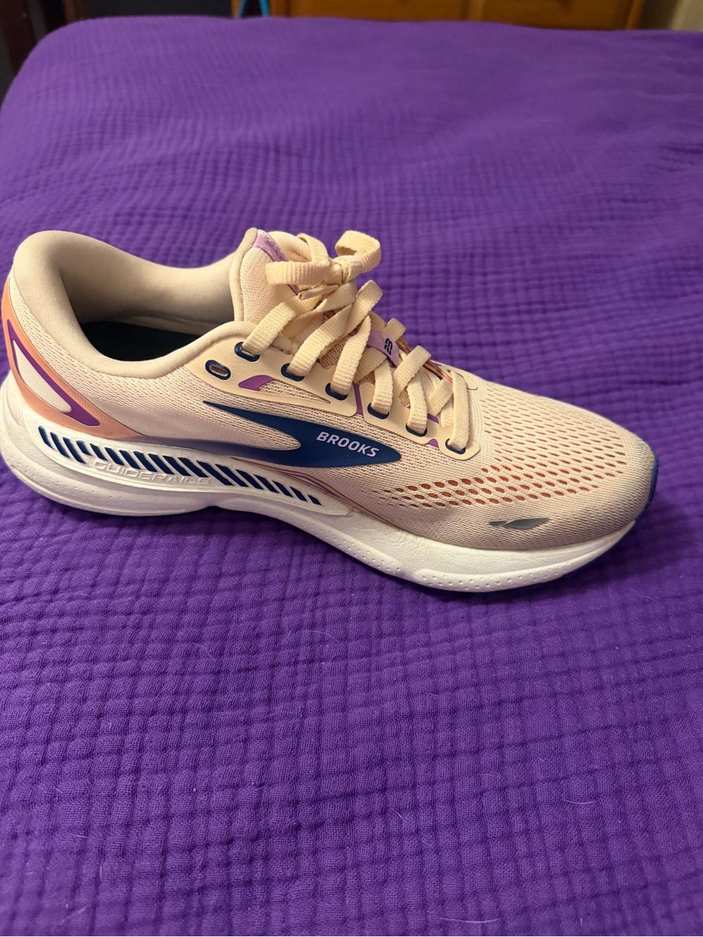 Brooks Women’s Running Shoe - Peach with Purple Accents- Only worn twice